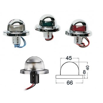 Luci di via Utility in ABS cromato per imbarcazioni